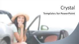  Presentation with road trip - Theme having automotive free - female road trip concept blurred background and a  colored foreground