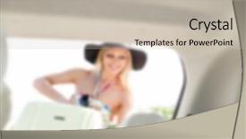  Presentation with automotive - Presentation design featuring automotive free - road trip lifestyle blurred background background and a  colored foreground