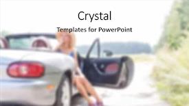  Presentation with automotive - Presentation design with automotive free - road trip lifestyle blurred background background and a  colored foreground