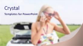  Presentation with automotive - Presentation theme featuring automotive free - road trip lifestyle blurred background background and a  colored foreground
