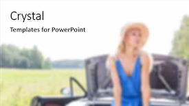  Presentation with road trip - Audience pleasing presentation design consisting of automotive free - road trip lifestyle blurred background backdrop and a  colored foreground