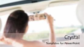  Presentation with automotive - Presentation theme consisting of automotive free - road trip lifestyle blurred background background and a  colored foreground