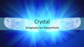  Presentation with lamps - Presentation theme with car headlights - automotive head lamps on black background and a arctic colored foreground