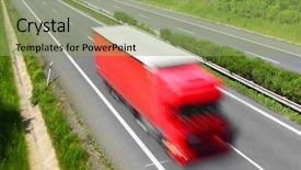  Presentation with trucks - Beautiful theme featuring view of erice street erice the city of 100 churches trapani backdrop and a dark gray colored foreground