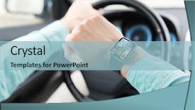  Presentation with automotive - Presentation theme consisting of automotive menu - close up of male hands background and a light blue colored foreground