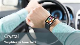  Presentation with automotive - Audience pleasing presentation theme consisting of automotive menu - close up of man backdrop and a ocean colored foreground