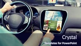  Presentation with road trip - Presentation design with automotive menu - transport road trip technology media background and a  colored foreground