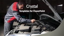  Presentation with auto repair - Amazing presentation having automotive parts - car mechanic auto repair service backdrop and a wine colored foreground