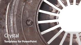  Presentation with car - Audience pleasing PPT theme consisting of automotive parts - real used car clutch isolated backdrop and a gray colored foreground