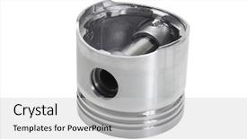  Presentation with automotive - Presentation design having automotive piston background and a light gray colored foreground