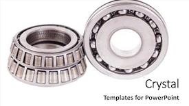  Presentation with automotive - Audience pleasing slide deck consisting of automotive roller bearings and gear backdrop and a white colored foreground