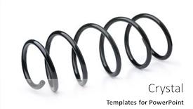  Presentation with shock absorber - Beautiful theme featuring automotive-shock-absorber-coil-spring backdrop and a white colored foreground