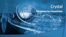  Presentation with innovation - Cool new slide deck with robot voiture - close up image of car backdrop and a teal colored foreground