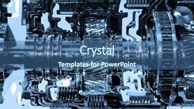  Presentation with mechanical transmission - Slide set consisting of automotive transmission cut section showing background and a ocean colored foreground