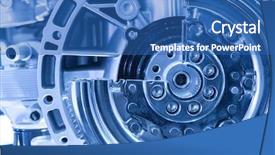  Presentation with gear box - Colorful PPT theme enhanced with automotive transmission gearbox isolated backdrop and a ocean colored foreground