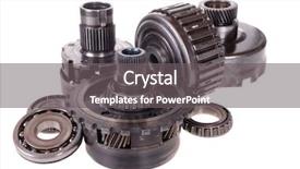  Presentation with bearing - Amazing presentation theme having automotive transmission gears bearing isolated backdrop and a gray colored foreground