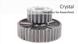  Presentation with stainless steel - PPT layouts featuring automtive brakes - real used stainless steel car background and a white colored foreground