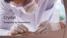  Presentation with autopsy - PPT theme enhanced with autopsy - police coroner examining dead body background and a light gray colored foreground