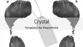  Presentation with autopsy - Colorful PPT theme enhanced with autopsy - two foot prints - one backdrop and a light gray colored foreground