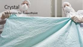  Presentation with forensic - Cool new presentation theme with autopsy - two forensic investigators covering backdrop and a light gray colored foreground