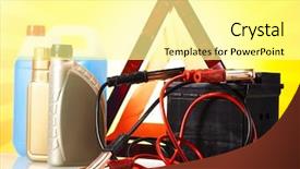  Presentation with auto parts - PPT theme enhanced with autoshop - set of auto parts car background and a  colored foreground