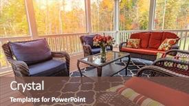  Presentation with fall - Slide set consisting of autumn - beautiful screened in porch background and a tawny brown colored foreground