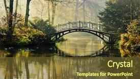  Presentation with old world maps - Slides consisting of autumn - old bridge in autumn background and a tawny brown colored foreground