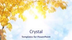  Presentation with abstract gold - Colorful presentation theme enhanced with autumn abstract background with sun backdrop and a sky blue colored foreground