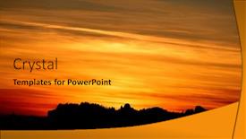  Presentation with romania - Presentation with autumn-alpine-landscape-of-bucegi background and a gold colored foreground