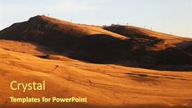  Presentation with romania - PPT theme enhanced with autumn-alpine-landscape-of-bucegi background and a tawny brown colored foreground