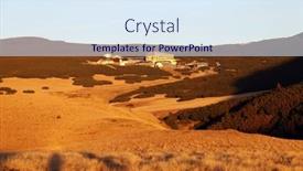  Presentation with romania - PPT theme featuring autumn-alpine-landscape-of-bucegi background and a sky blue colored foreground