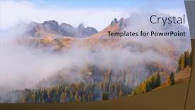  Presentation with alpine - Presentation having autumn-alpine-landscape-with-colorful background and a light blue colored foreground