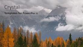  Presentation with alpine - PPT layouts with autumn-alpine-landscape-with-colorful background and a light gray colored foreground