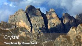  Presentation with alpine - Presentation theme with autumn-alpine-landscape background and a tawny brown colored foreground