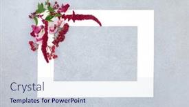  Presentation with herbal medicine flowers - PPT theme having autumn-and-thanksgiving-floral-background background and a lemonade colored foreground