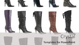  Presentation with autumn - PPT theme enhanced with autumn-and-winter-female-footwear background and a light gray colored foreground