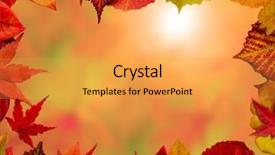  Presentation with autumn leaves - Colorful presentation enhanced with autumn background - border from colorful backdrop and a  colored foreground