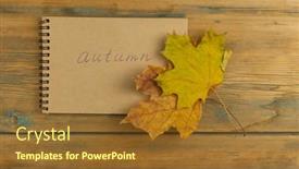  Presentation with base - Colorful slides enhanced with autumn-background-red-leaves backdrop and a tawny brown colored foreground