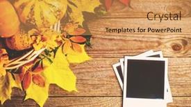  Presentation with memories - Colorful PPT theme enhanced with autumn background with colorful leaves backdrop and a yellow colored foreground