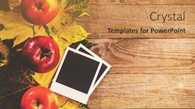  Presentation with memories - Cool new slide set with autumn background with colorful leaves backdrop and a gold colored foreground