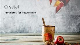  Presentation with tea coffee - PPT layouts featuring autumn-background-with-cup background and a light gray colored foreground
