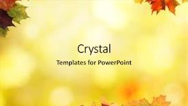  Presentation with autumn - PPT theme with autumn background background and a blonde colored foreground