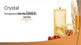  Presentation with candle - Amazing PPT theme having autumn border with candle isolated backdrop and a white colored foreground