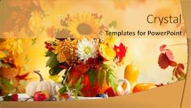  Presentation with white flowers - Beautiful slides featuring autumn-bouquet-of-beautiful-flowers backdrop and a yellow colored foreground