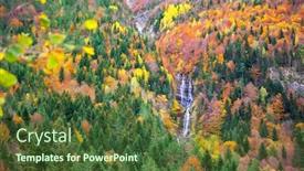  Presentation with autumn - Cool new slide deck with autumn-bujaruelo-ordesa-waterfal backdrop and a tawny brown colored foreground