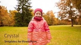  Presentation with childhood - Amazing presentation design having autumn-childhood-nature-and-people backdrop and a gold colored foreground