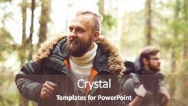  Presentation with camp - Slide deck consisting of autumn color and hipster filter background and a  colored foreground