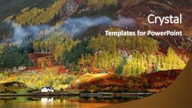  Presentation with scotland - Slide set featuring autumn colours in highlands scotland background and a tawny brown colored foreground