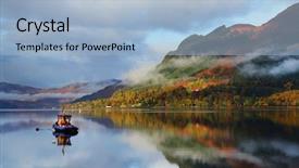  Presentation with scotland - Audience pleasing slide deck consisting of autumn colours in highlands scotland backdrop and a light blue colored foreground