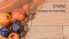  Presentation with life span development - Audience pleasing presentation design consisting of autumn composition from top free backdrop and a  colored foreground